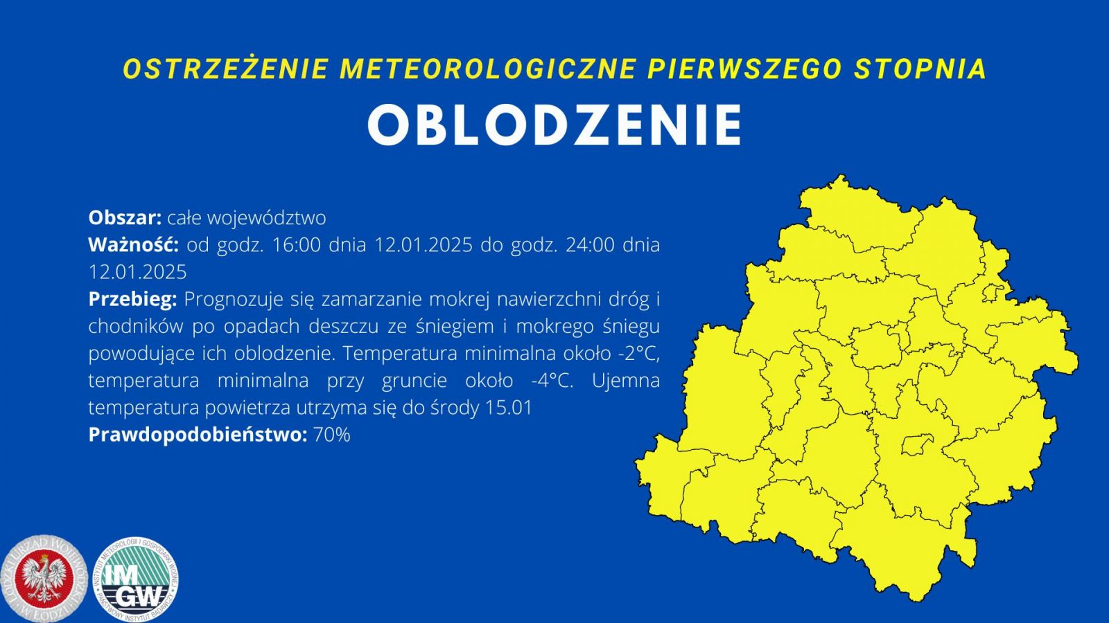 Ostrzeżenie meteorologiczne - oblodzenie/1