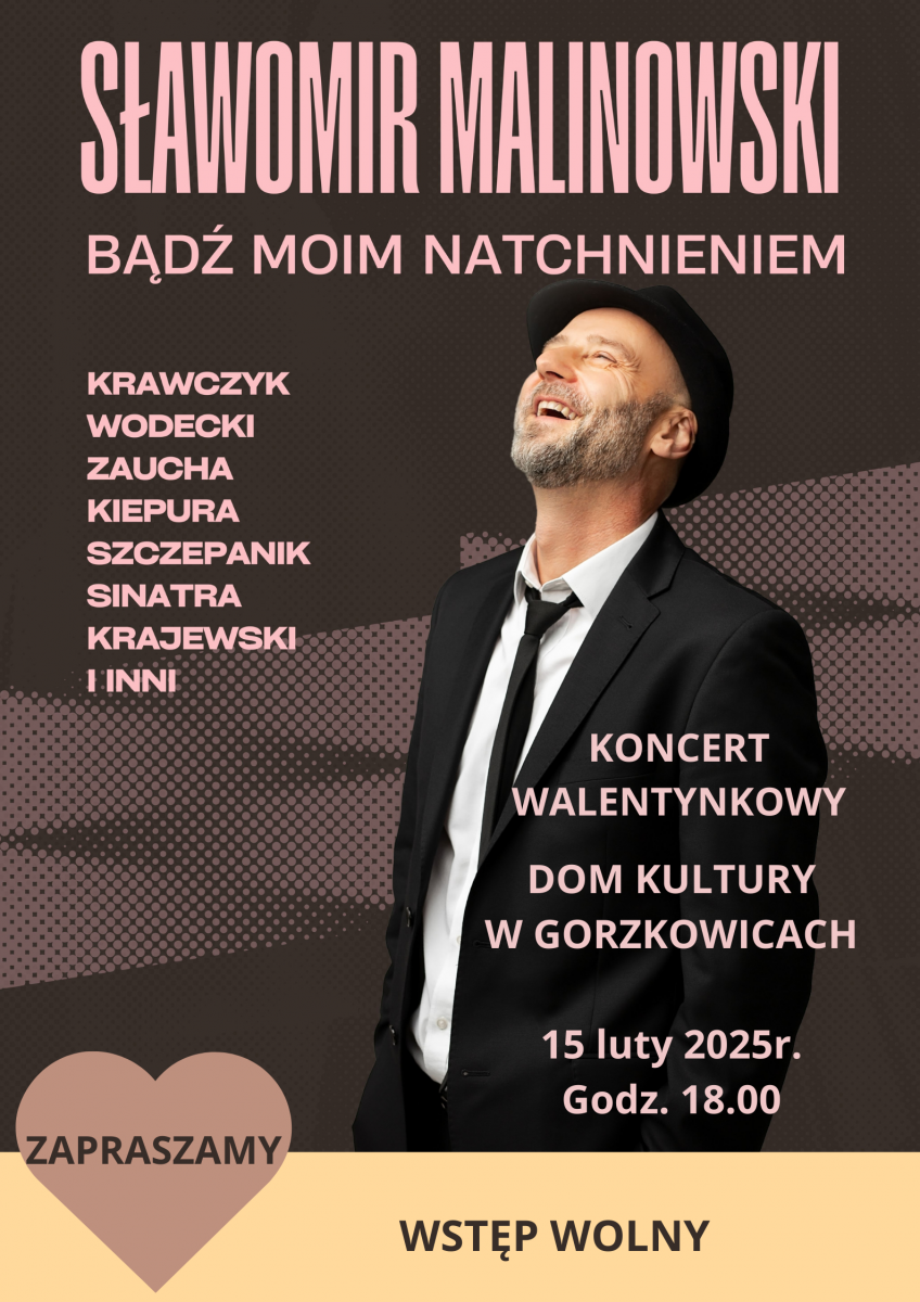 Zaproszenie na koncert walentynkowy