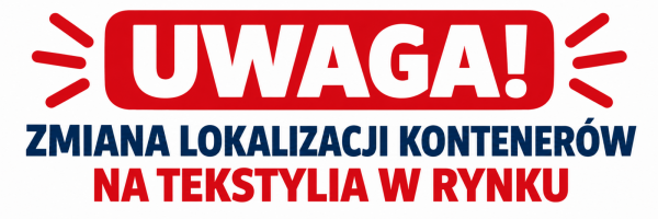 Szanowni Mieszkańcy,  informujemy, że w ramach trwającej mobilnej zbiórki tekstyliów kontenery w Rynku w Gorzkowicach zostały tymczasowo ustawione w miejscu, w którym dawniej znajdował się bankomat, a nie na parkingu, jak wcześniej informowaliśmy.  Od poniedziałku, 12 października 2026 r., kontenery zostaną ustawione w docelowej lokalizacji, tj. na parkingu w Rynku.  Jednocześnie informujemy, że zbiórka tekstyliów w tym punkcie zostanie wydłużona, aby umożliwić mieszkańcom skorzystanie z kontenerów również po weekendzie.  Przepraszamy za zaistniałe niedogodności i dziękujemy za wyrozumiałość.