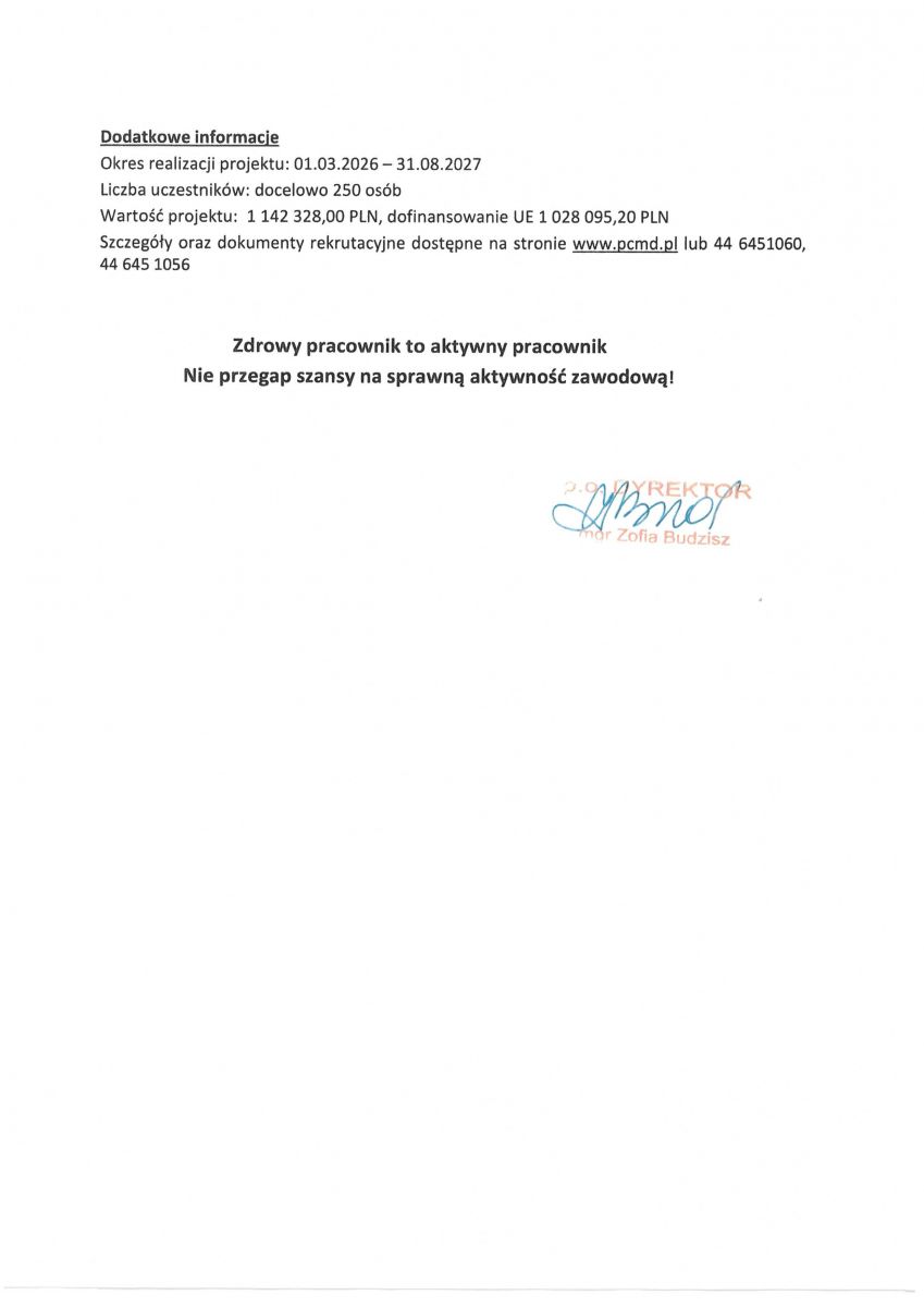 Zdrowy pracownik to aktywny pracownik w Piotrkowie Trybunalskim i powiecie piotrkowskim cz 2