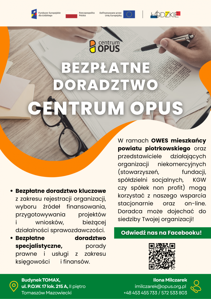  	bezpłatne doradztwo dla organizacji pozarządowych