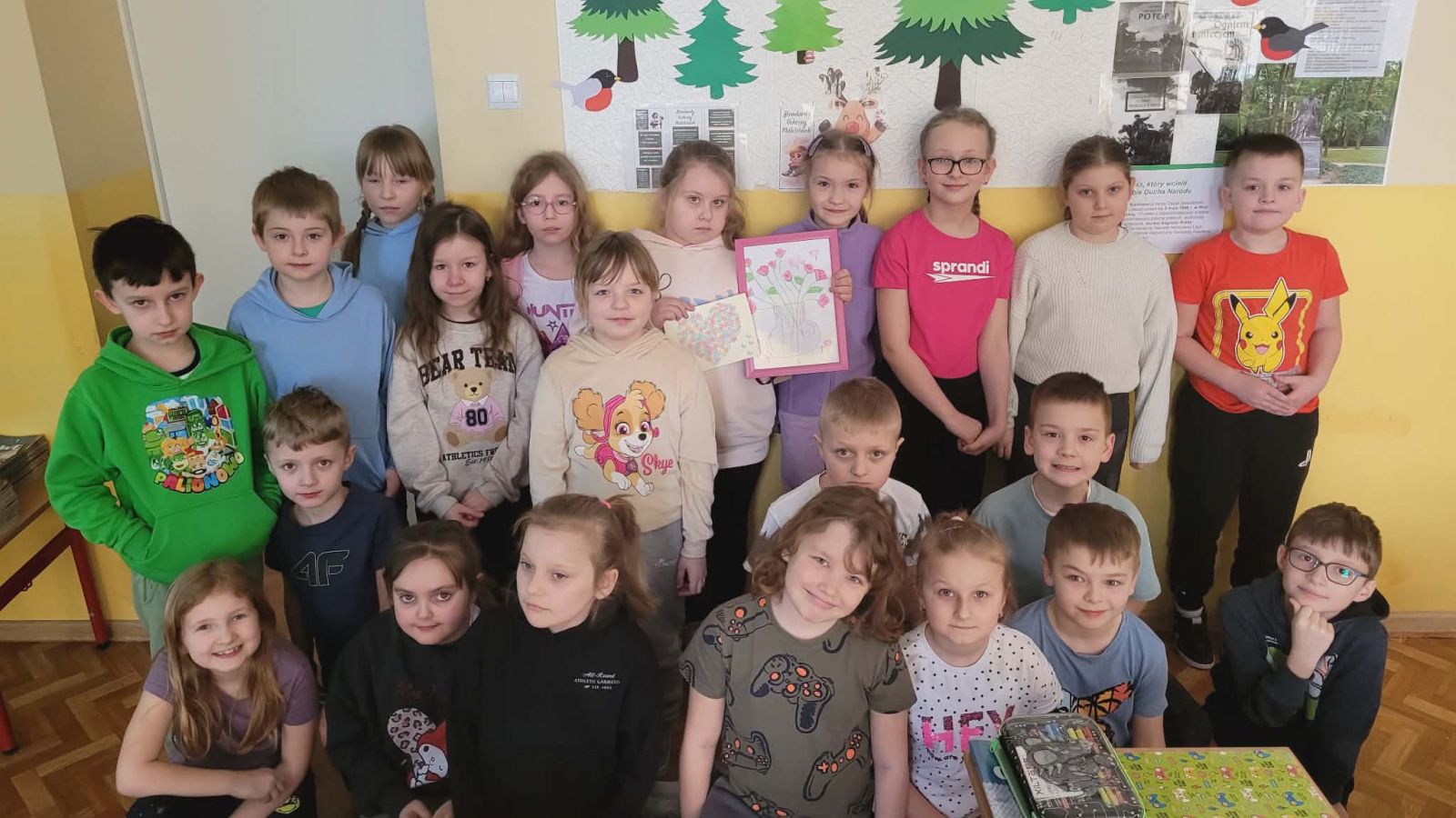 Kartka urodzinowa dla pensjonariuszy w lutym - SP Gorzkowice