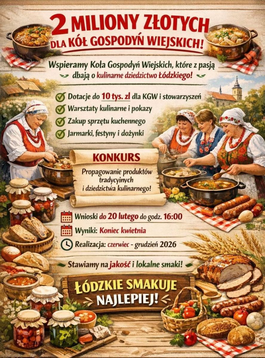 Zachęcamy do składania ofert &ndash; 2 mln zł dla Kół Gospodyń Wiejskich