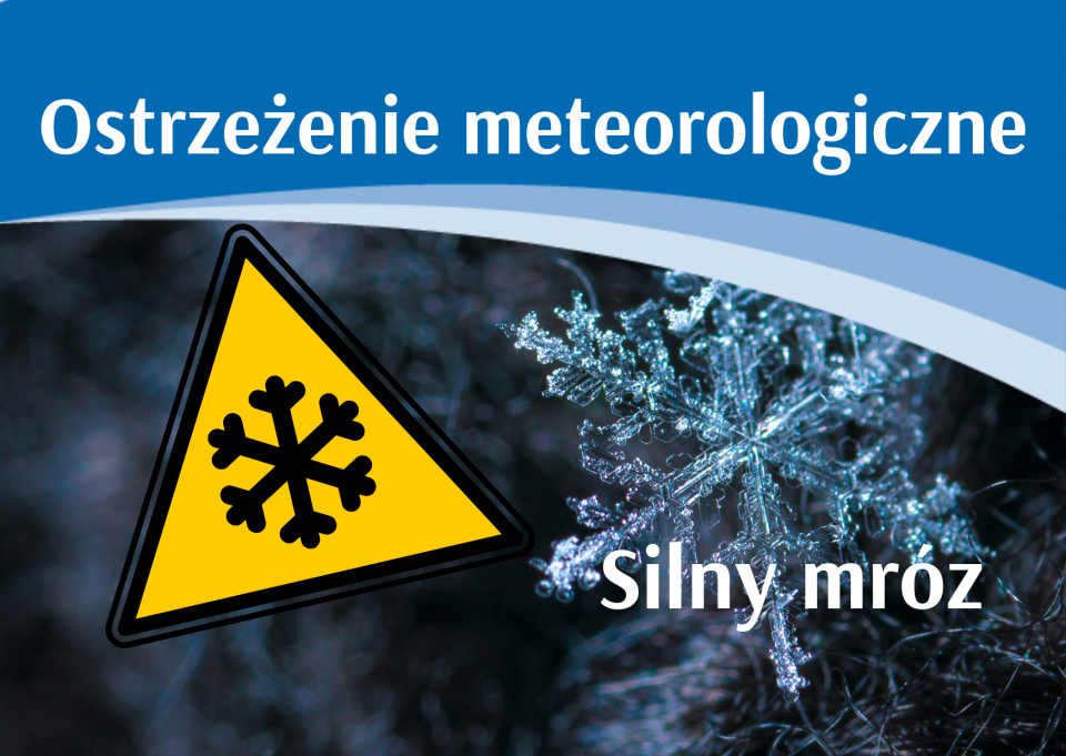 silny mróz